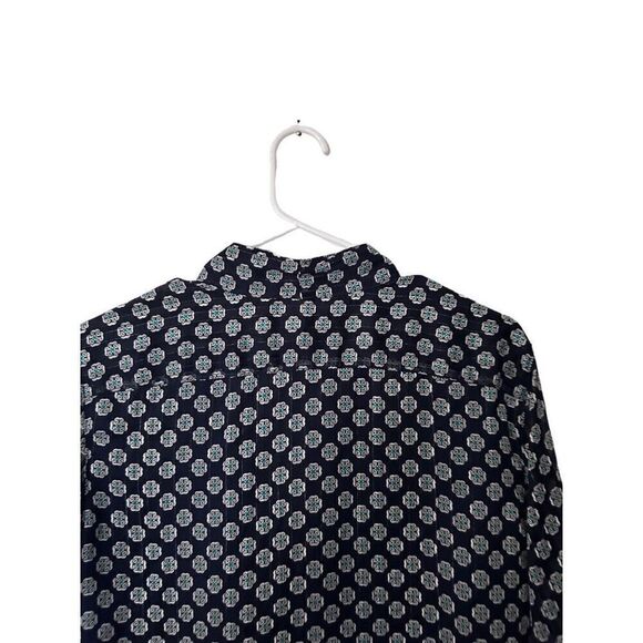 Lauren Ralph Lauren Long Sleeve Polyblend Talsha Tie-Neck Blouse Multicolor Sz L - Picture 4 of 10